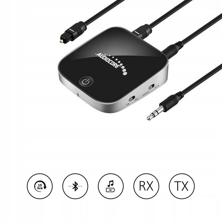 Odbiornik i Nadajnik Bluetooth Apt-X HiFi Audio Toslink AUX Audiocore AC830