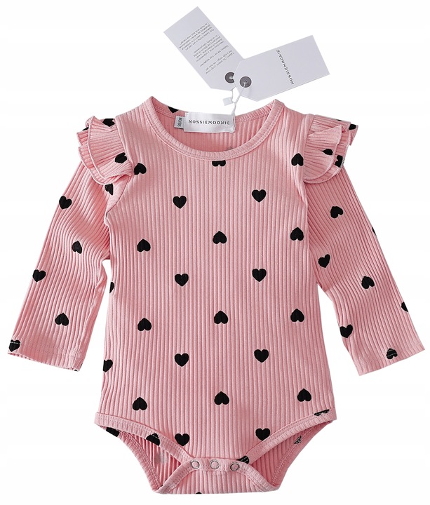 KOMPLET BODY W SERDUSZKA DLA DZIEWCZYNKI 62