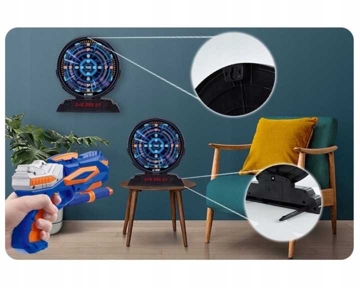 NAJLEPSZY PREZENT DLA 6 7 8 9 10 11 12 LATKA ELEKTRONICZNA TARCZA NEOSHOT