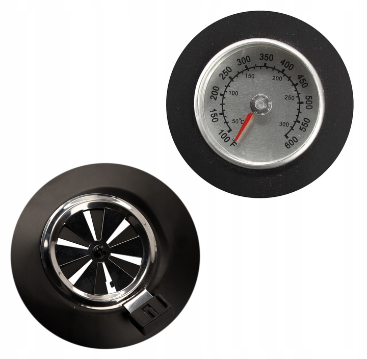 GRILL WĘGLOWY KULISTY Z POKRYWĄ, POPIELNIKIEM I KÓŁKAMI 66x57x85 CM