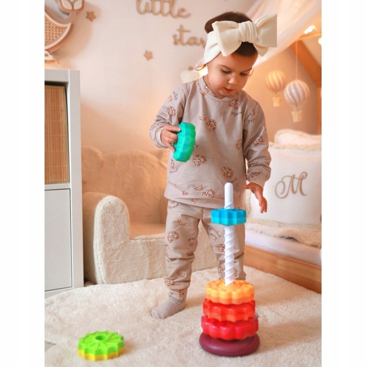 Edukacyjna Piramidka Zakręcona Wieża WOOPIE BABY