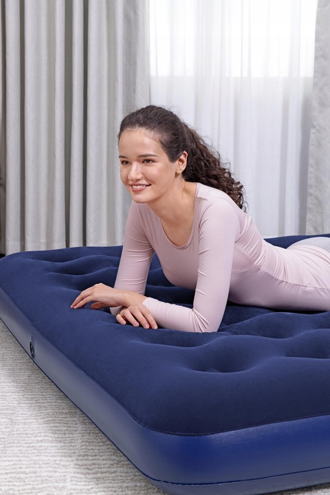 MATERAC DMUCHANY DWUOSOBOWY WELUROWY ŁÓŻKO203x183 BESTWAY 67004