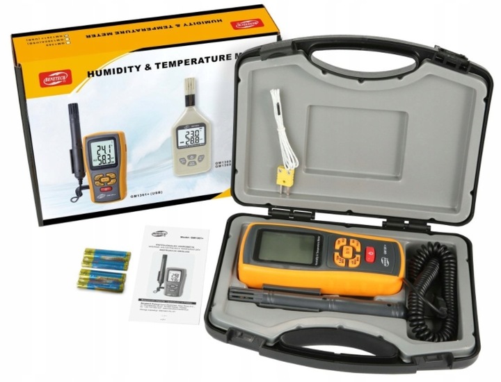 HIGROMETR MIERNIK WILGOTNOŚĆ TEMPERATURA POWIETRZA TERMOHIGROMETR BENETECH