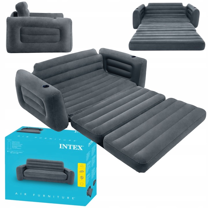 Materac Dmuchany Dwuosobowy Sofa Łóżko Intex 66552