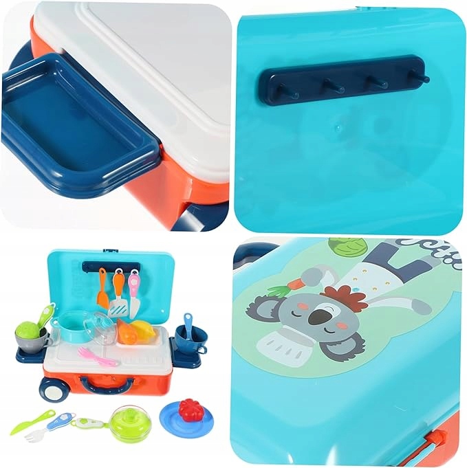 ZESTAW KUCHNIA W WALIZCE Kuchenka do gotowania ZABAWKA DLA DZIECI WALIZKA