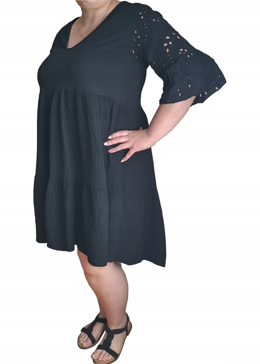 Muślinowa wiosenna SUKIENKA DAMSKA plus size oversize