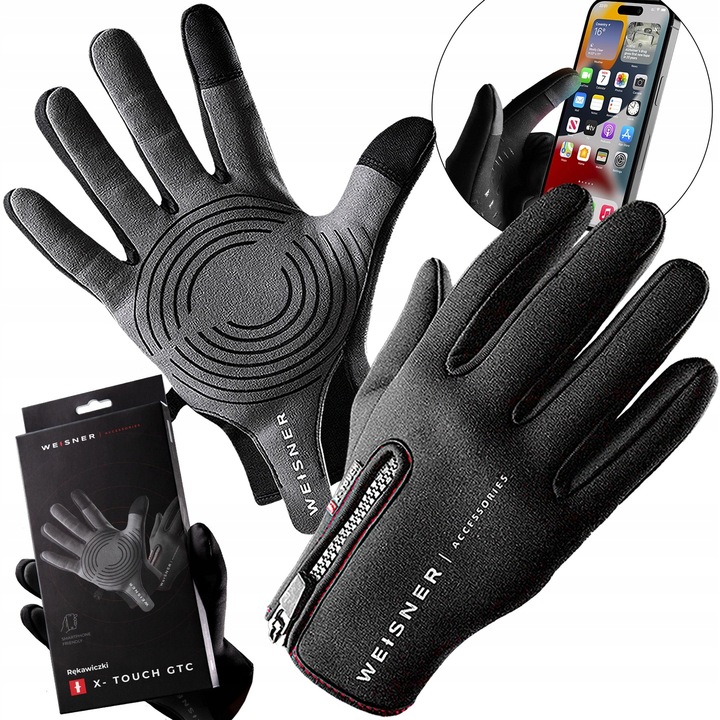 REKAWICZKI WEISNER DO SMARTFONA ROWEROWE DOTYKOWE