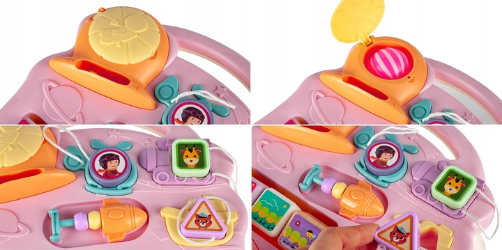 CHODZIK PCHACZ 5W1 KOSZYKÓWKA PANEL STOLIK EDUKACYJNY INTERAKTYWNY DZIECKA