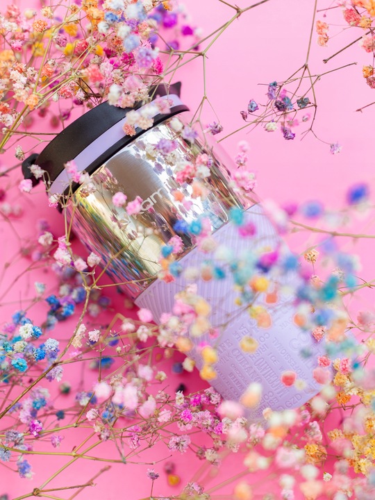 KUBEK TERMICZNY stalowy TERMOS do kawy herbaty szczelny KAMILLE 320ml