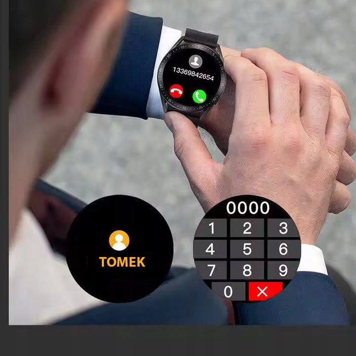 SMARTWATCH ZEGAREK MĘSKI POLSKIE MENU ROZMOWY SPORT SMART WATCH MĘSKI