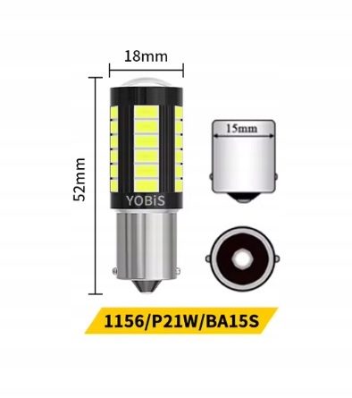 Żarówki P21W PROJEKTOR XENON BIAŁY BIAŁE LED Bardzo Mocne 6500 2szt.
