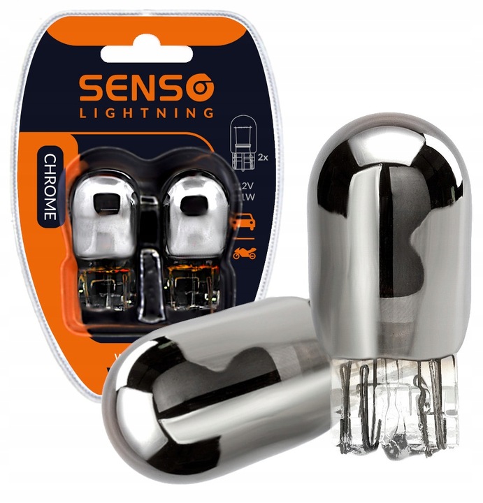 2x ŻARÓWKA SENSO WY21W W21W POMARAŃCZ CHROMOWANA