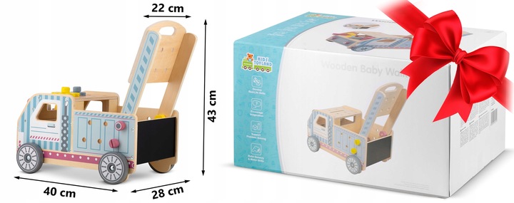 Drewniany chodzik pchacz RK-874 Ricokids