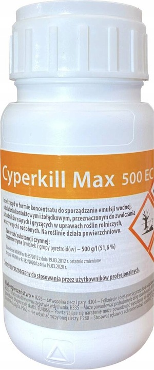 ŚRODEK PREPARAT NA MSZYCE CYPERKILL MAX 500 EC 250ML OWADOBÓJCZY DO WARZYW