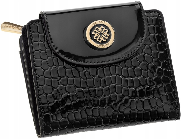 Mały Portfel Damski Monnari Lakierowany Elegancki Na Prezent Wzór Skóry