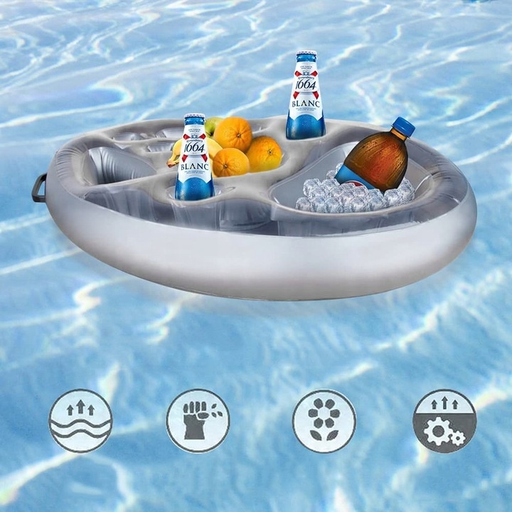 PŁYWAJĄCY STOLIK DO BASENU JACUZZI DMUCHANY BAREK NAPOJE DRINKI PRZEKĄSKI