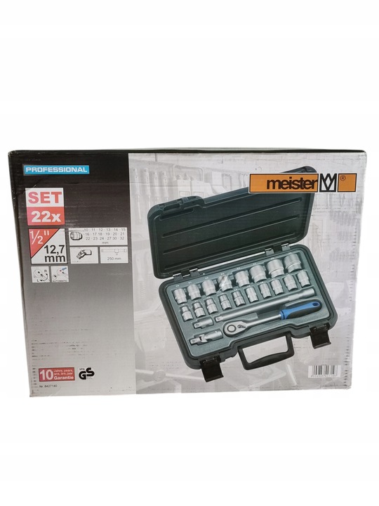 Zestaw kluczy nasadowych MEISTER 1/2" 22 elementy