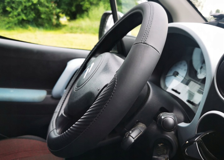 VW Golf 4 5 6 7 Jetta Passat B5 B6 B7 Polo UP! na kierownice skóra karbon