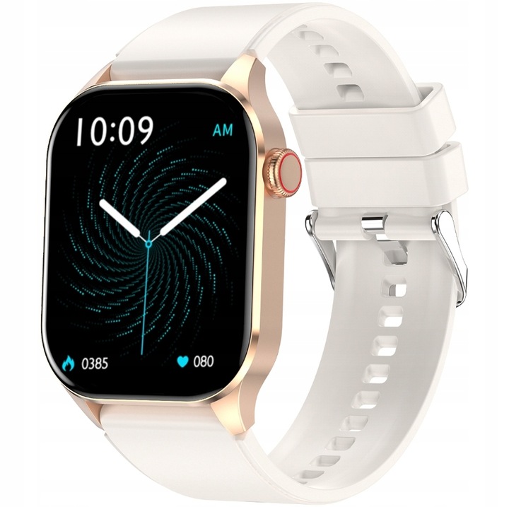 SMARTWATCH DAMSKI ZEGAREK POMIAR GLUKOZY CIŚNIENIE MENU PL ROZMOWY 2 PASKI