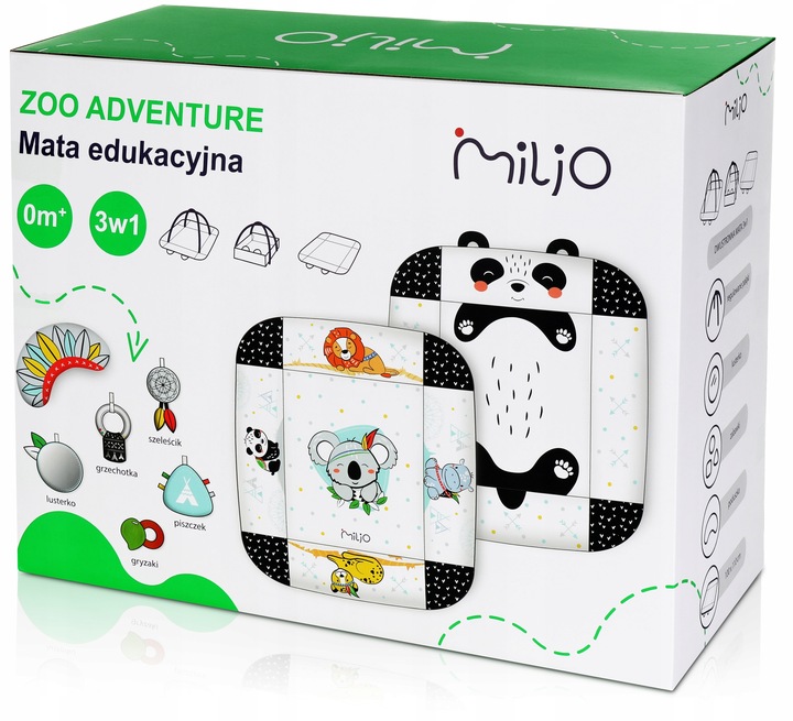 MATA EDUKACYJNA MILJO ZOO ADVENTURE 3w1