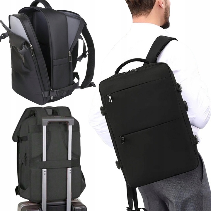 PLECAK BAGAŻ TORBA PODRÓŻNA DO SAMOLOTU NA LAPTOPA I USB 40x20x30 RYANAIR