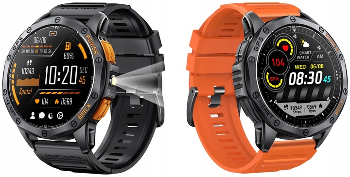 SMARTWATCH MĘSKI GPS MENU POLSKIE WODOODPORNY SPORT ROZMOWY SMART WATCH PL