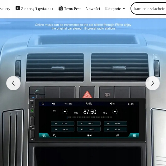 RADIO Odtwarzacz 1DIN i dla Androida Auto samochodowy odtwarzacz MP5