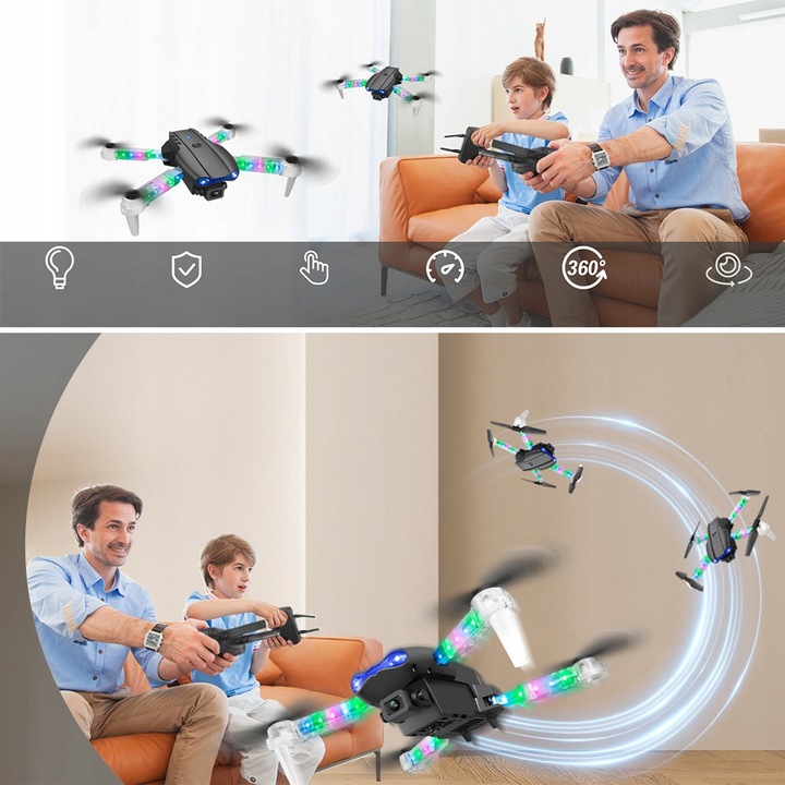 INTELIGENTNY DRON ZDALNIE STEROWANY Z KAMERA WIFI ZDALNIE STEROWANY PILOT