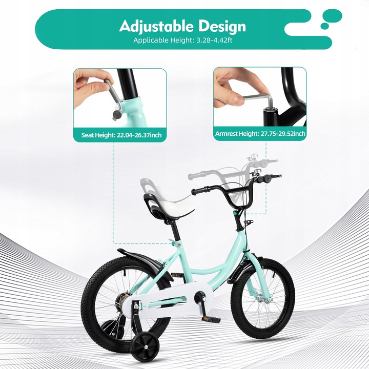 16inch ROWER DZIECIĘCY Zielony