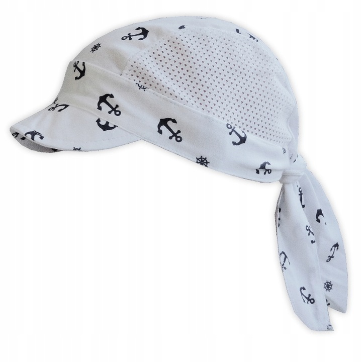 PIRATKA chustka z daszkiem przewiewna SIATKA 48-52