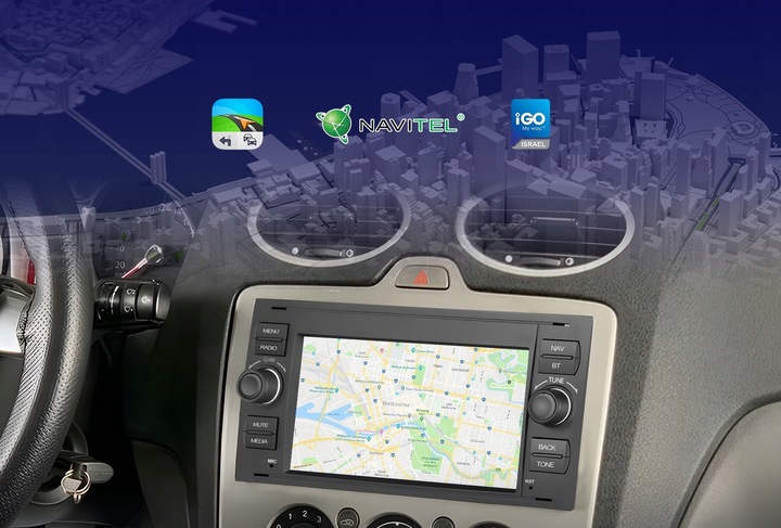 RADIO SAMOCHODOWE ANDROID FORD KUGA S-MAX C-MAX CARPLAY USB RDS GPS WIFI BT