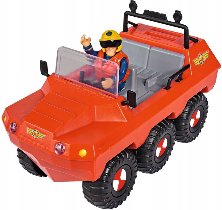 STRAŻAK SAM POJAZD HYDRUS Z FIGURKĄ ELVIS + AKCES. SAMOCHÓD TERENOWY