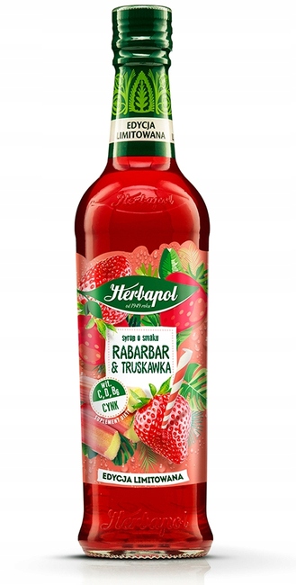 Herbapol Syropy Rabarbar-trusk, malina i truskawka