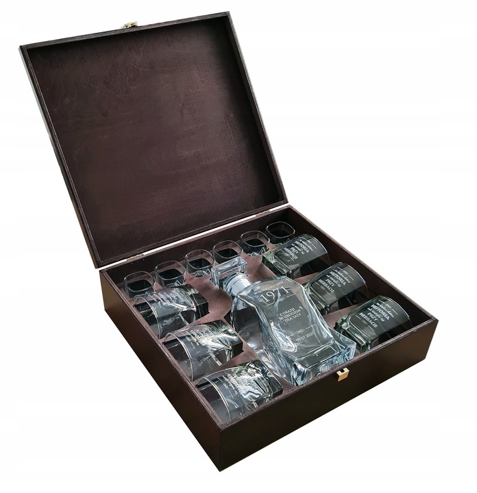 ZESTAW VIP karafka 6 szklanek 6 kieliszków PREZENT