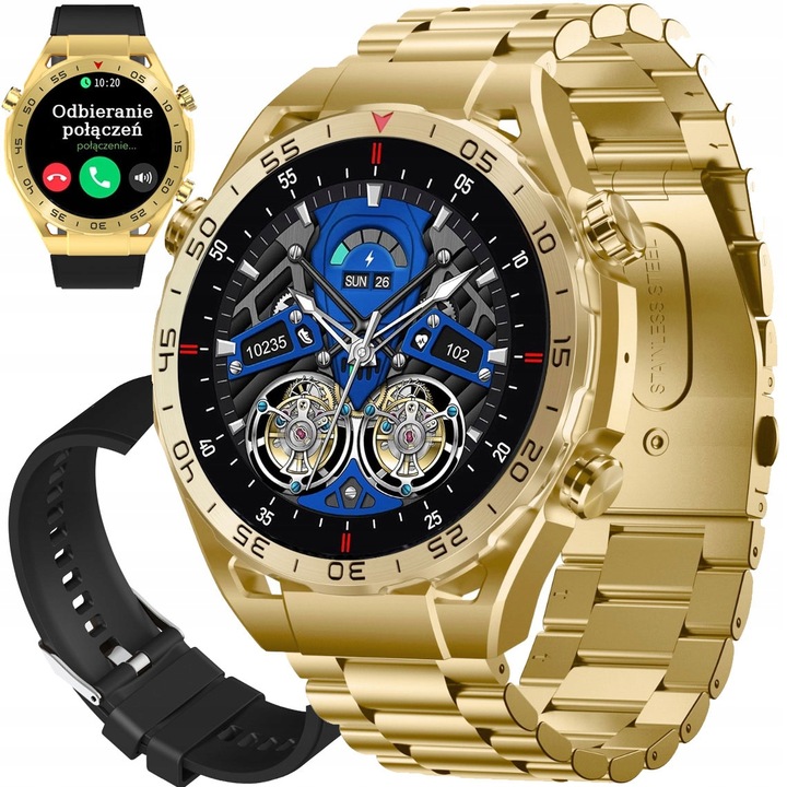 Zegarek męski SMARTWATCH GRAVITY odbieranie połączeń 1.39" wielofunkcyjny