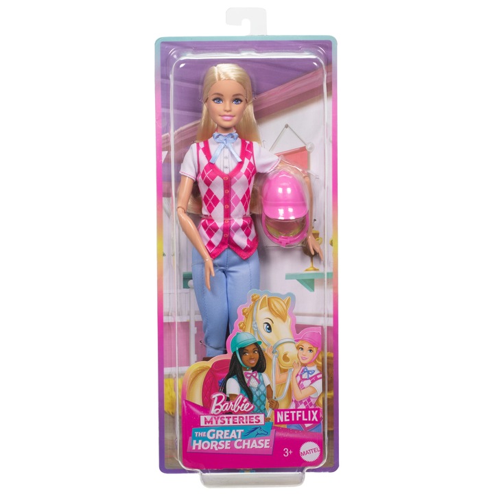 BARBIE DŻOKEJKA MALIBU LALKA FILMOWA W STROJU JEŹDZIECKIM HXJ38