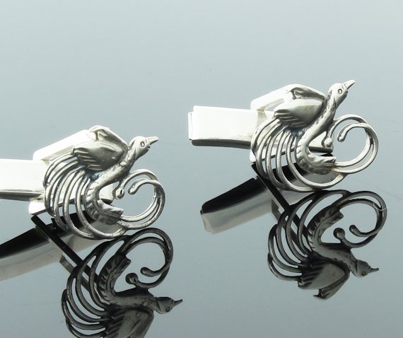 Spinki do mankietów ptak Feniks nieśmiertelność