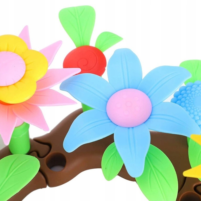 KLOCKI KONSTRUKCYJNE KWIATY 272 ELEMENTY KREATYWNY ZESTAW W PUDEŁKU PREZENT