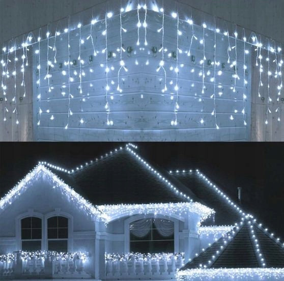 SOPLE STAŁE + FLASH 500 LED LAMPKI ŚWIĄTECZNE ŚWIATEŁKA 20m ZEWNĘTRZNE