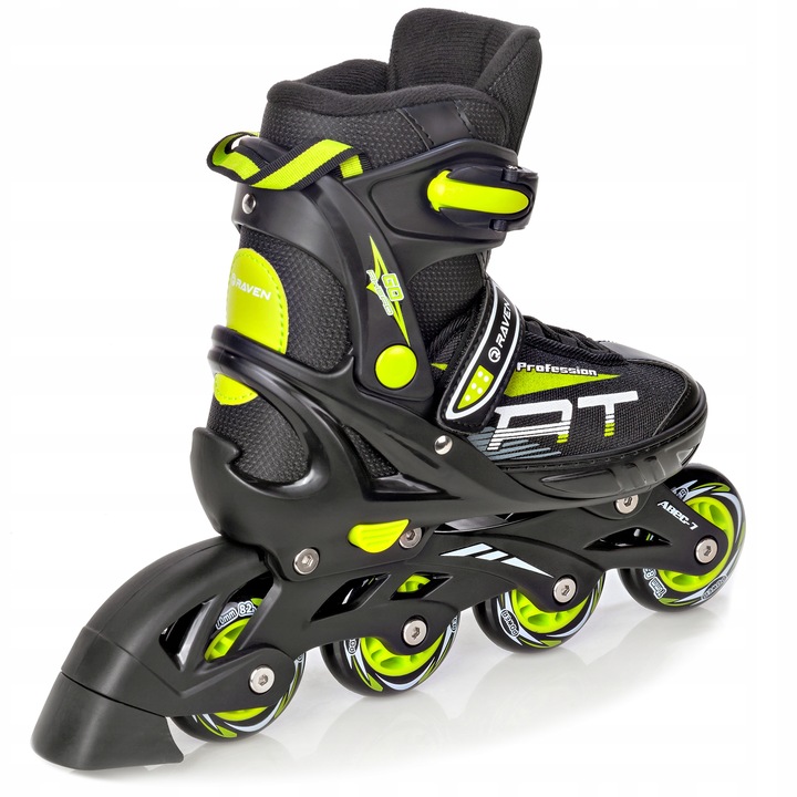 Rolki Regulowane RAVEN Profession Black/Lime 31-35