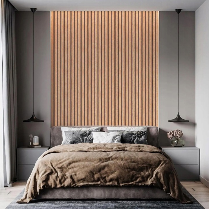 Tapeta Lamel Samoprzylepna Panele Ścienne 3D Okleina Lamele Brąz Drewno 10m