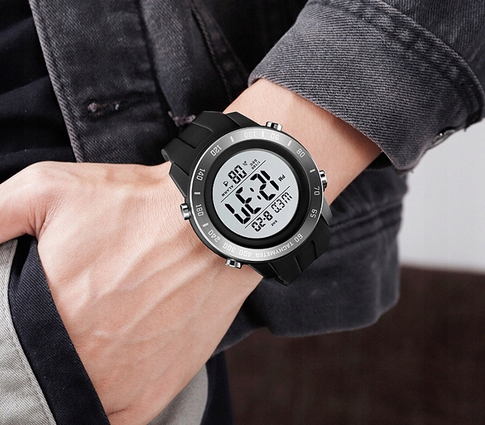 Zegarek męski SKMEI czarny elektroniczny wiele funkcji