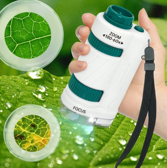 Mikroskop 60-180 DIGITAL Pro LED Zestaw Cyfrowy Edu Prezent dziecka Szkoła