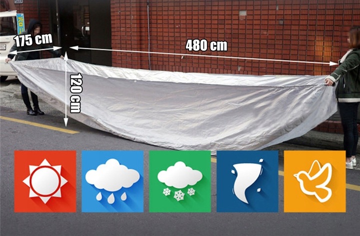 POKROWIEC NA SAMOCHÓD WODOODPORNY DUŻY PLANDEKA NA AUTO