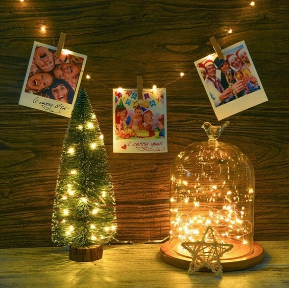 ŚWIATEŁKA LED LAMPKI CHOINKOWE MIKRO DRUCIKI Z BATERIAMI ŚWIĄTECZNY STROIK