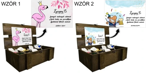 KUFEREK SKRZYNKA PREZENT NA URODZINY URODZINOWY 18 30 40 50