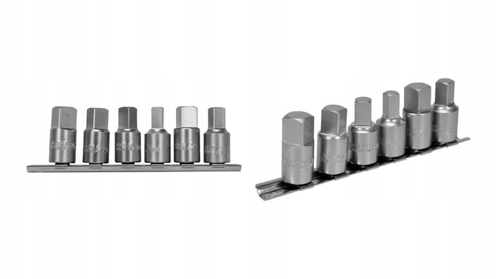 YATO KLUCZE WPUSTOWE KWADRATOWE DO KORKÓW OLEJU 8-14mm 3/8'' 1/2" 6 SZTUK