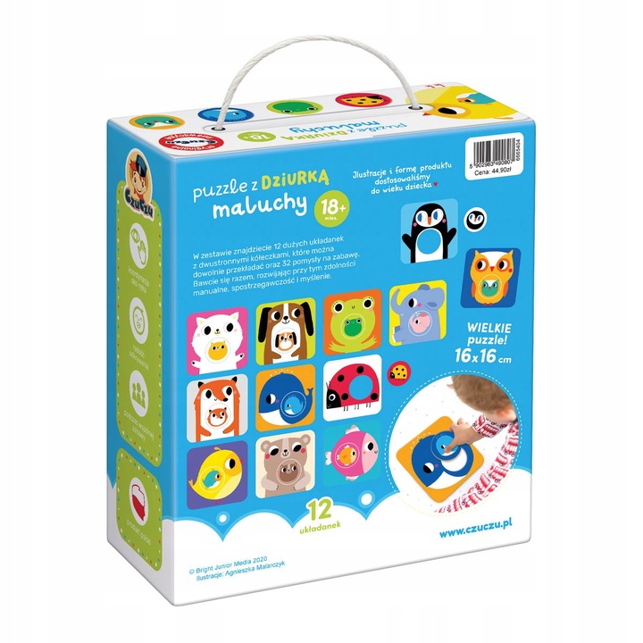 Puzzle CzuCzu puzzle z dziurką 24 elementów Puzzle z dziurką Maluchy