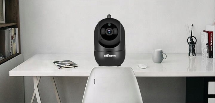 CZARNA KAMERA BEZPRZEWODOWA WIFI 4MPX WEWNETRZNA NIANIA IP APLIKACJA TUYA