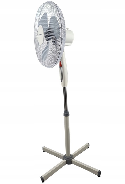 WENTYLATOR WIATRAK STOJĄCY PODŁOGOWY BIAŁY DUŻY